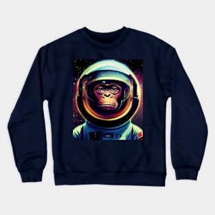 Monkey In Astronaut Suit Crewneck Sweatshirt